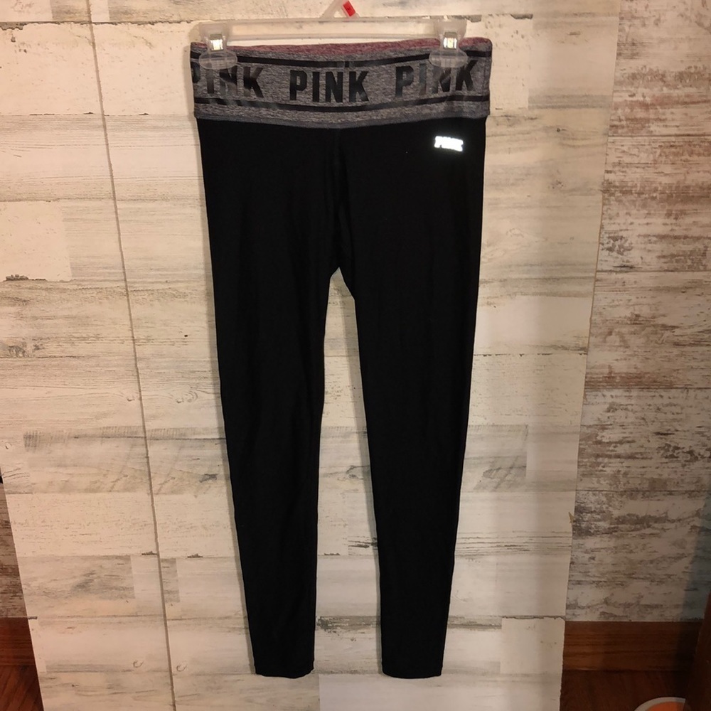 Victoria’s Secret PINK leggings reversible style gray and pink thick material XS